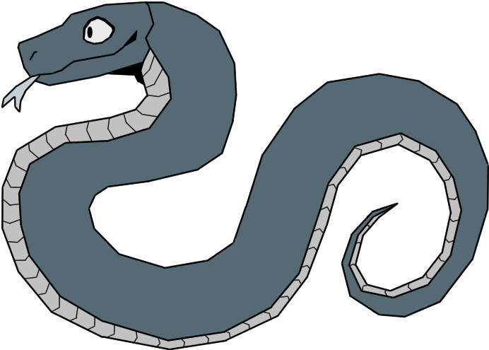 Stormy blue snake, grey belly scales, no head scales.