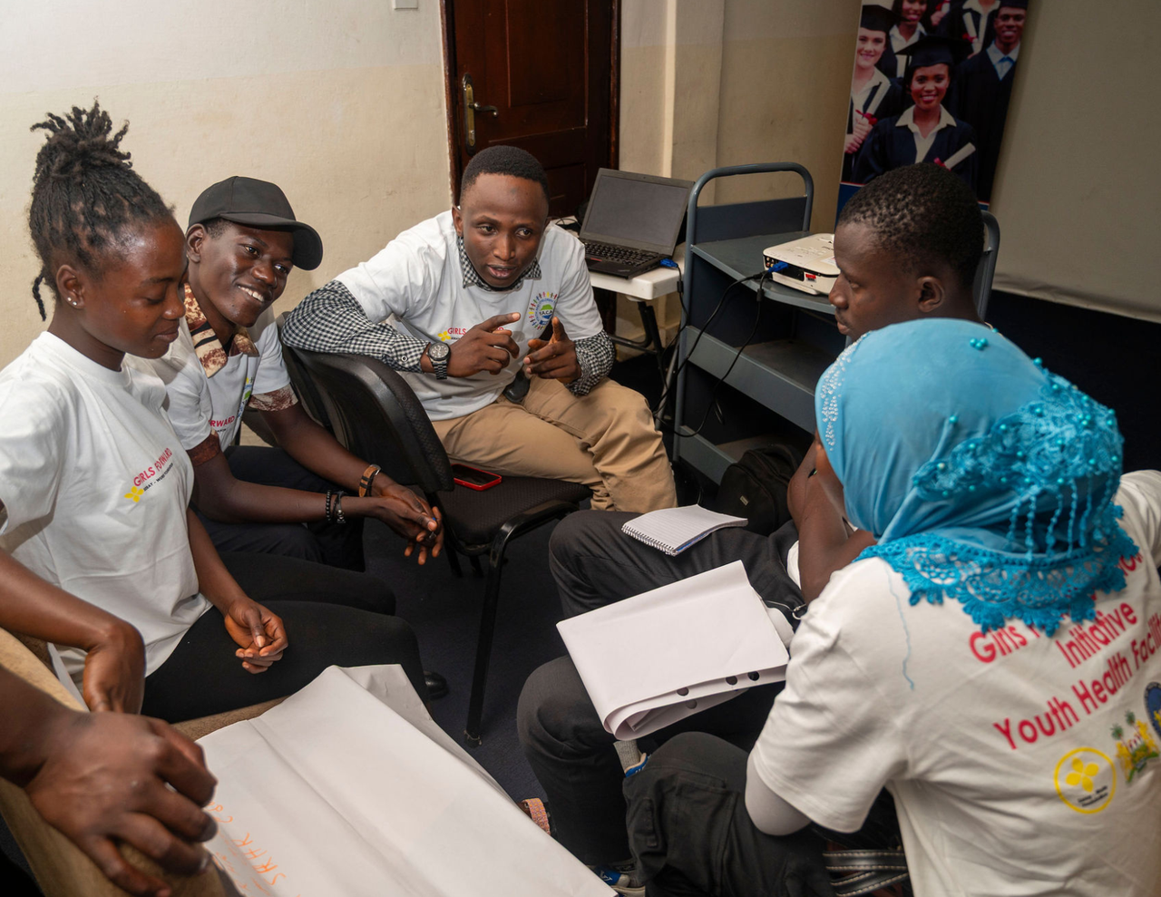 SERAY WURIE FOUNDATION leadership team working with youth
