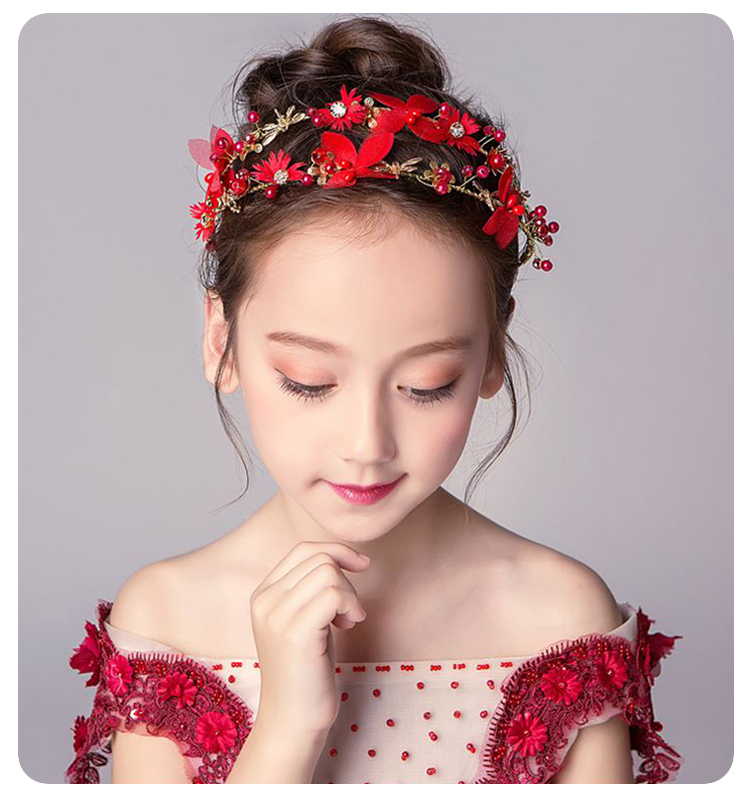 Serre Tete Rouge Decore De Ceremonie Pour Petite Fille Sweet Mommy Serre Tete Rouge Decore De Ceremonie Pour Petite Fille Sweet Mommy