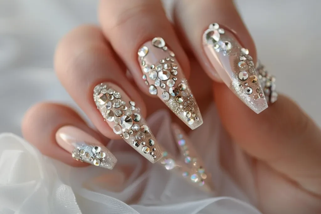 The Allure of Acrylic Nails With Rhinestones