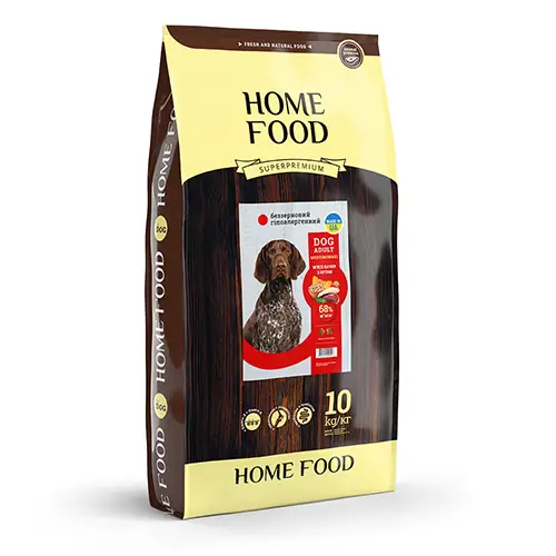 Корм DOG ADULT MEDIUM/MAXI Беззерновий гіпоалергенний «М'ясо качки з нутом» (10 кг) ТМ "Home Food"