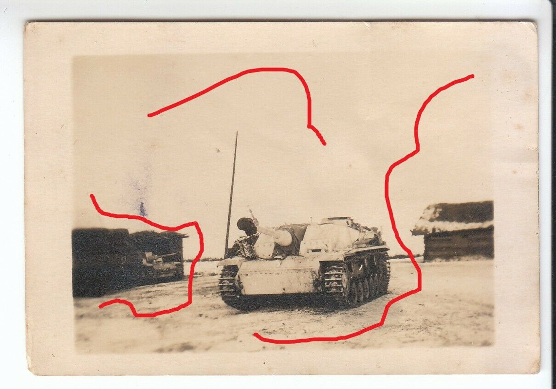 Foto Panzer Tank Sturmgeschütz III Ausf.G Winter Camo Tarnung1