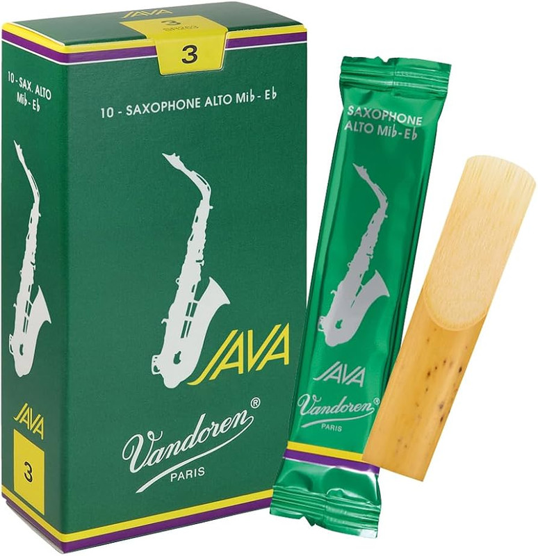 Vandoren JAVA тростини для альт-саксофона — зелена коробка