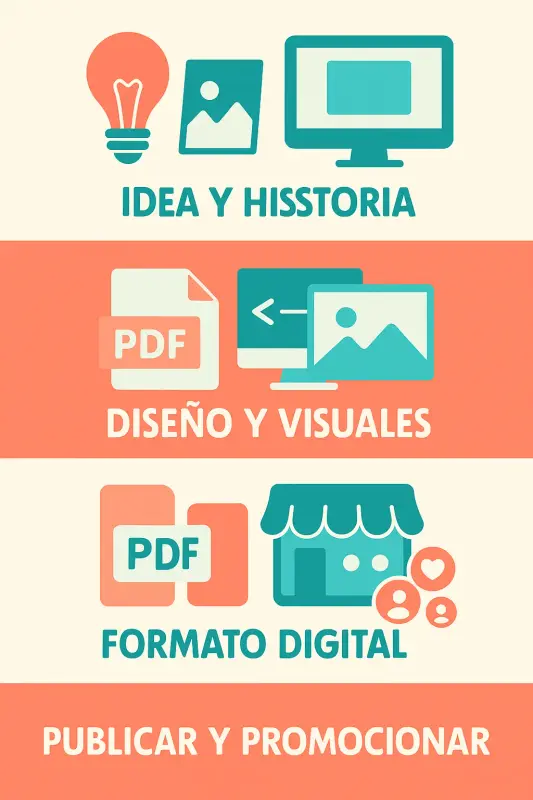 Infografía: 4 pasos para crear y vender productos digitales