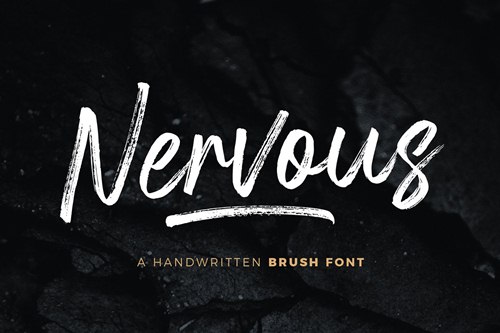 Nervous Brush Font