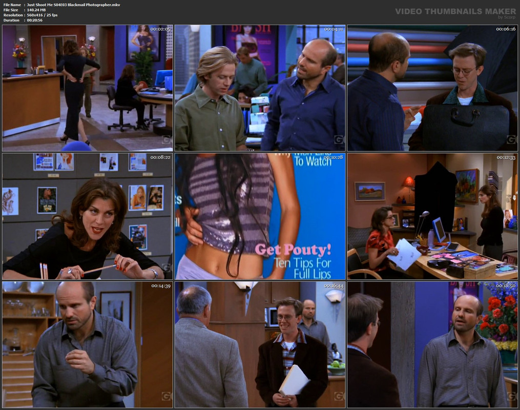 Just Shoot Me S04E03 Blackmail Photographer.mkv