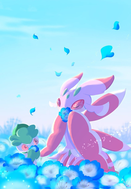 lurantis-and-fomantis-pokemon-drawn-by-n