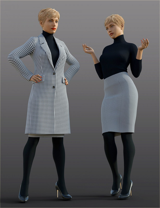 H&C Overcoat Outfit for Genesis 8 Female(s)