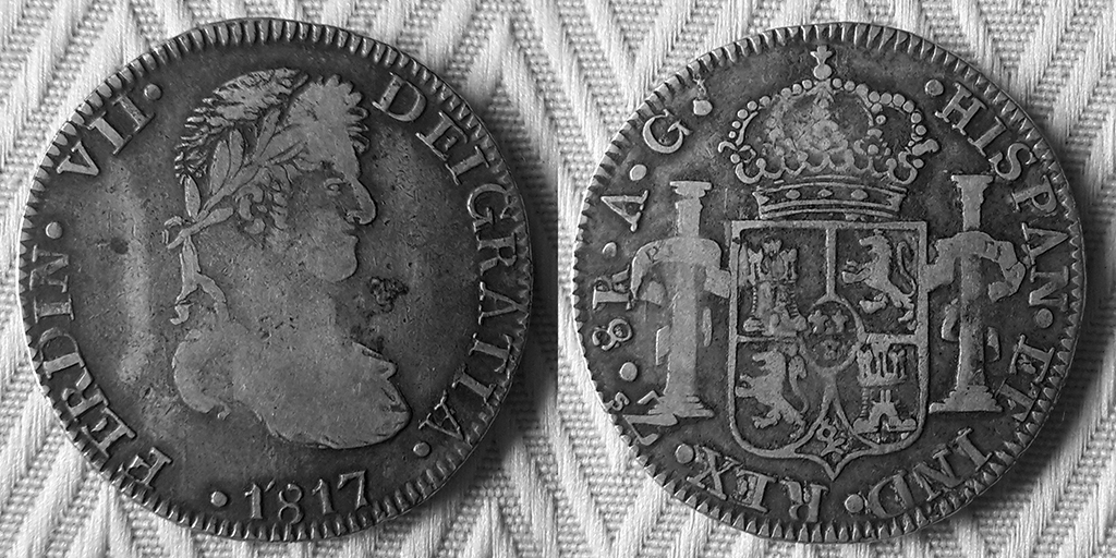 8 reales 1817. Fernando VII. Zacatecas 20191004-103127b