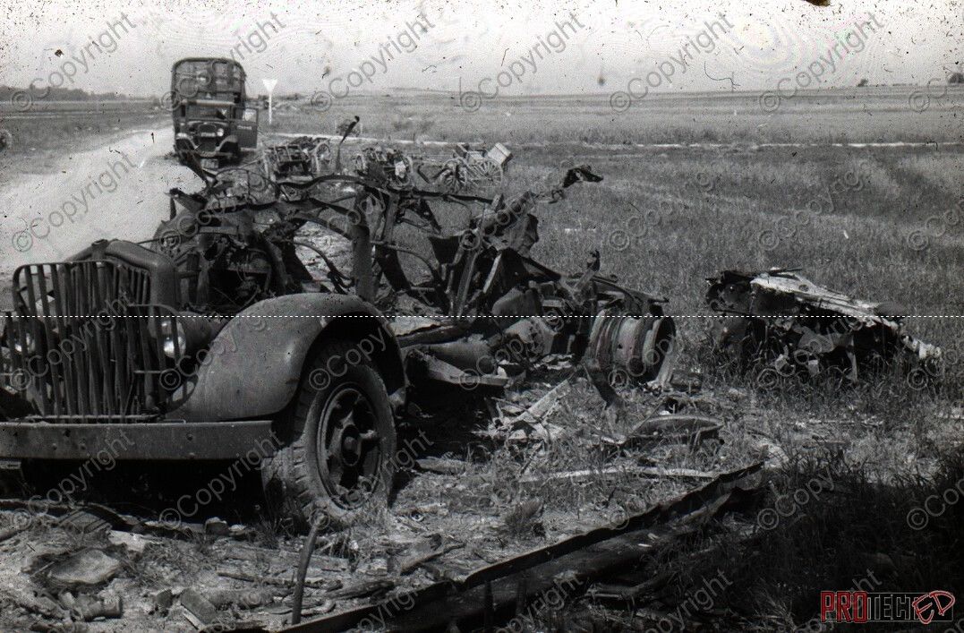 Foto Glas DIA Front PKW zerstörung vormarsch