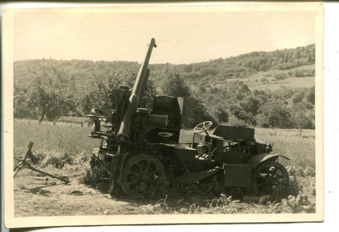 Orig.Foto erbeutete Französische Mobile Flak Ges