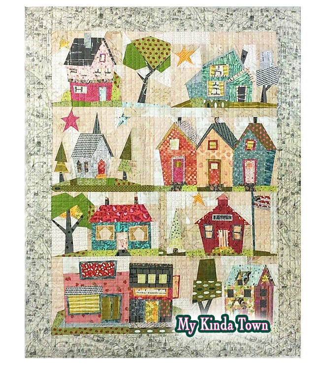 Fiberworks My Kinda Town Paper Pieced Quilt Pattern by Peggy Larsen New 42x54 