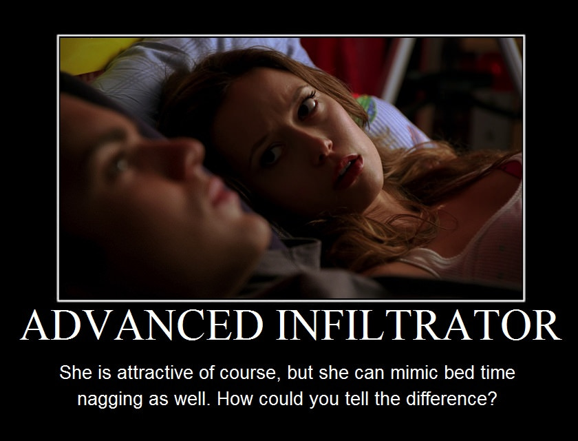 funny Summer Glau Cameron Phillips advanced infiltrator bed time nagging