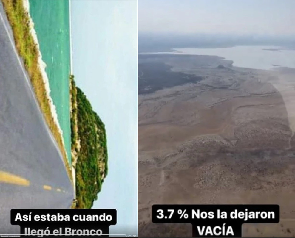 Samuel García exhibe sequía en presa; insiste que es culpa de 'El Bronco'