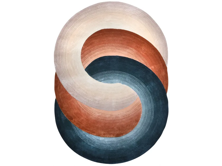 Tribal Patch Viscose Wool Carpet Rug