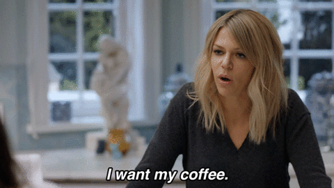 kaitlin olson coffee GIF by The Mick Find Share on GIPHY