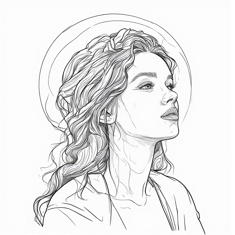 Madonna-l-Line-drawing-natural-(6)