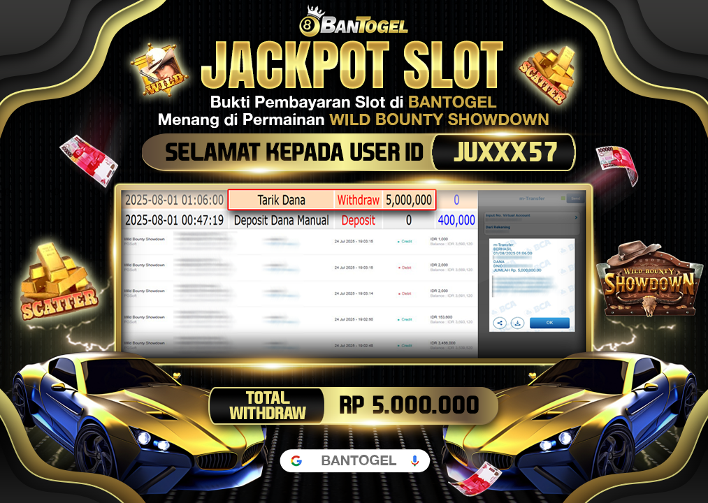 BUKTI JACKPOT LUNAS BANTOGEL
