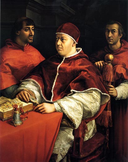 Leone-X-Cardinali-cugini-Giulio-de-medici-e-Luigi-de-Rossi