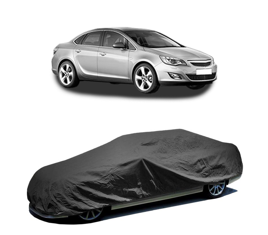 Husa tip prelata auto pentru OPEL ASTRA J Saloon 2012 - 2015,culoare negru, material textil impermeabil, rezistanta la intemperii praf UV, CARPASSION Husa Protectie