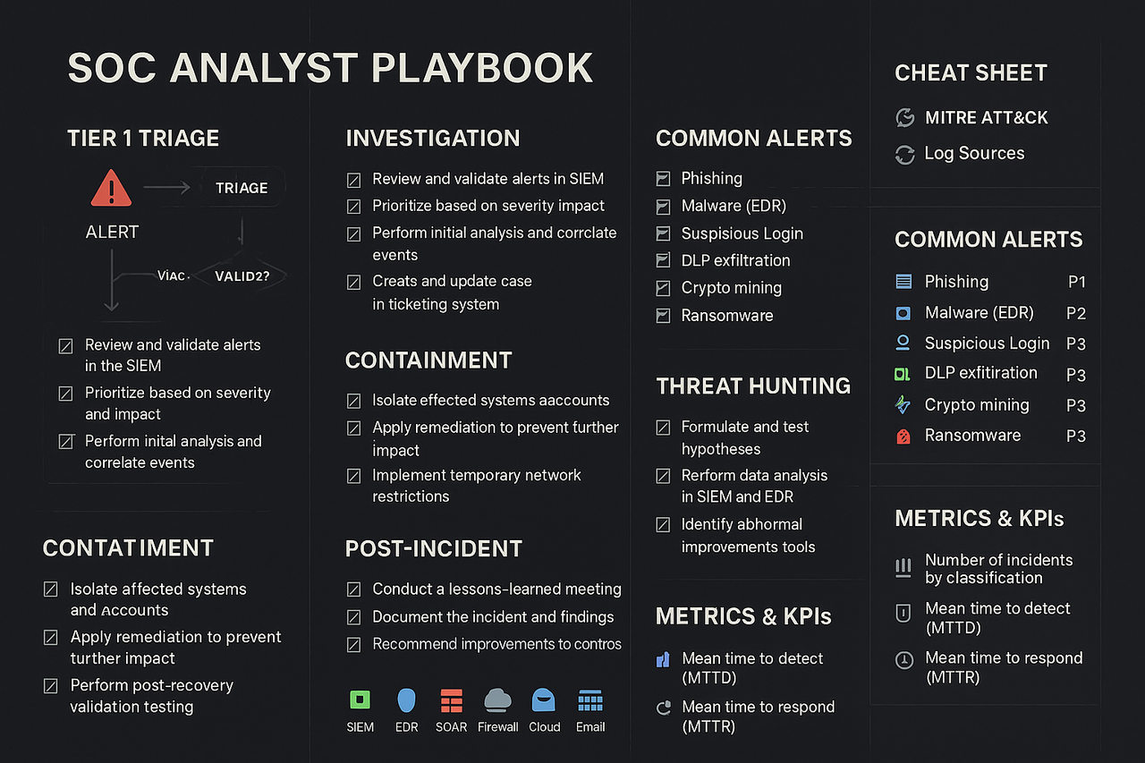 SOC Analyst Playbook Document Screenshot