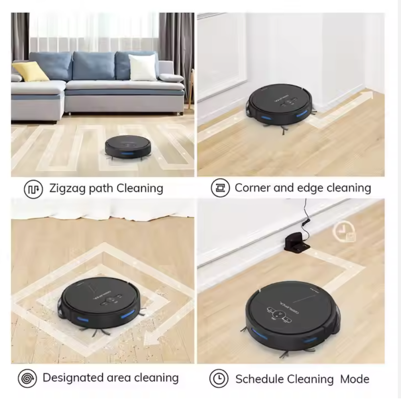 Nexxo robot sweeper app interface