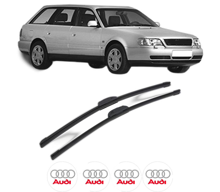 Set stergatoare auto AUDI A6 C4 Avant (4A5) din 1994-1997, pentru parbriz auto, 2 bucati, Bosch Aerotwin Retrofit, din cauciuc siliconat rezistent, 4 Stickere Auto AUDI