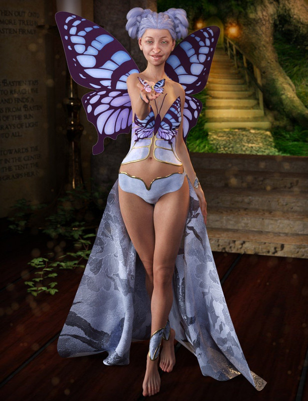 dForce Butterfly Outfit Textures dForce Butterfly Outfit Textures