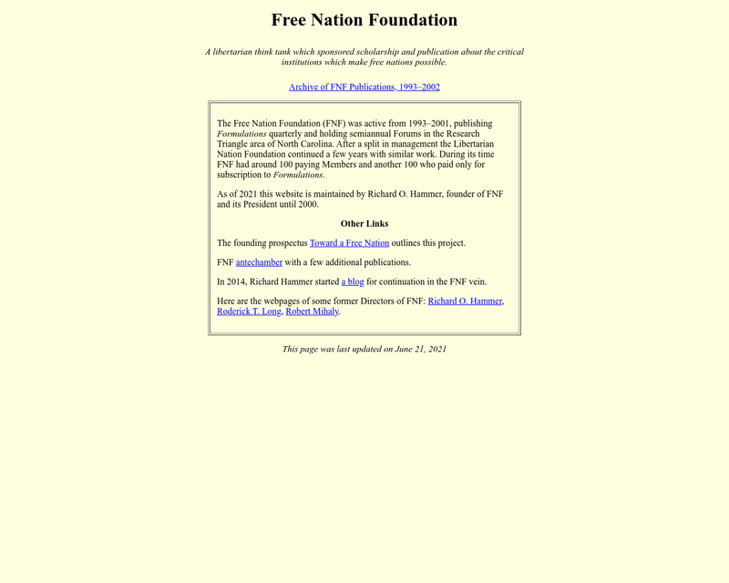 Free Nation Foundation ⏸️