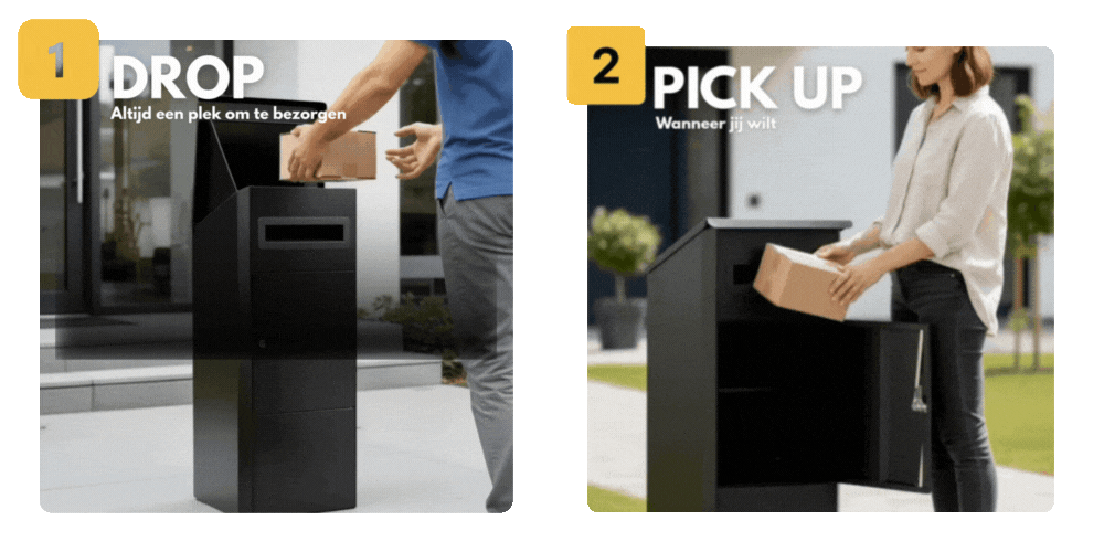 PakketBuddy pakketbrievenbus in gebruik