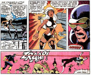 Optic Blast hits target while it's moving as a blur