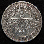 500 francos Mohamed V. Marruecos 1956. PAS7133