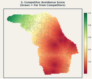 Competitor avoidance score map