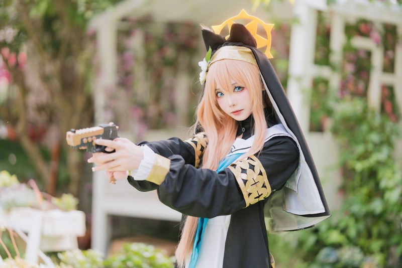 艾西Aiwest 碧蓝档案伊落玛丽修女Cosplay写真图集 修女主题高清图集 33P (98.4M)插图4