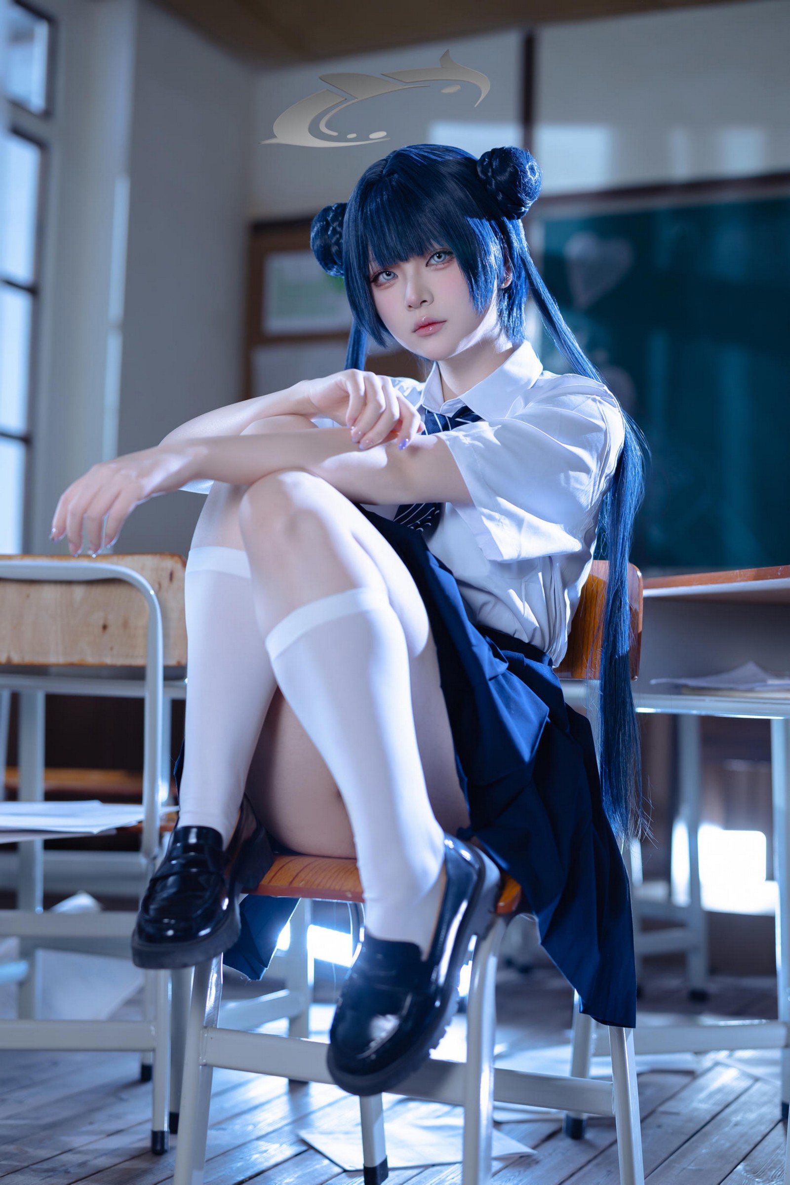 屿鱼 Yuyu 蔚蓝档案 妃咲 JK Cosplay 写真集（61P｜798MB）插图9