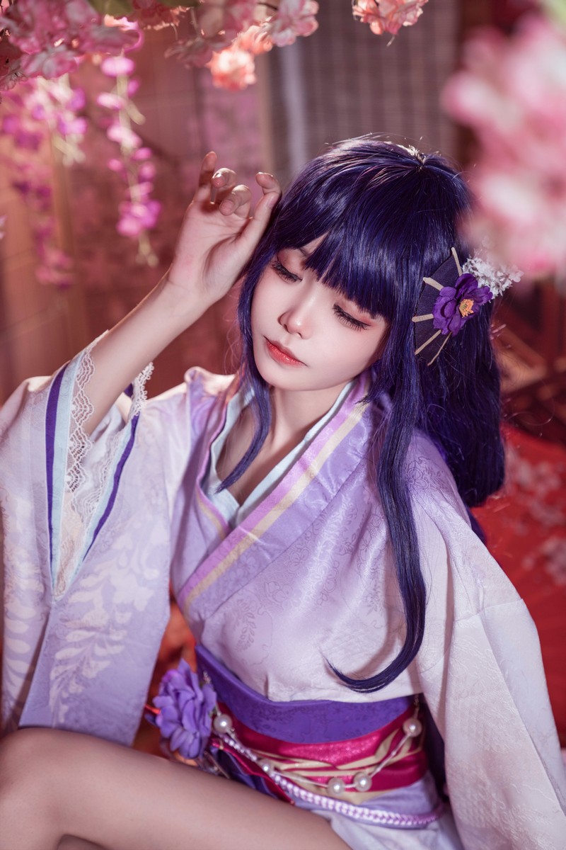 艾西Aiwest 雷电将军Cosplay写真图集 原神角色高清美图 30P (346.6M)插图2