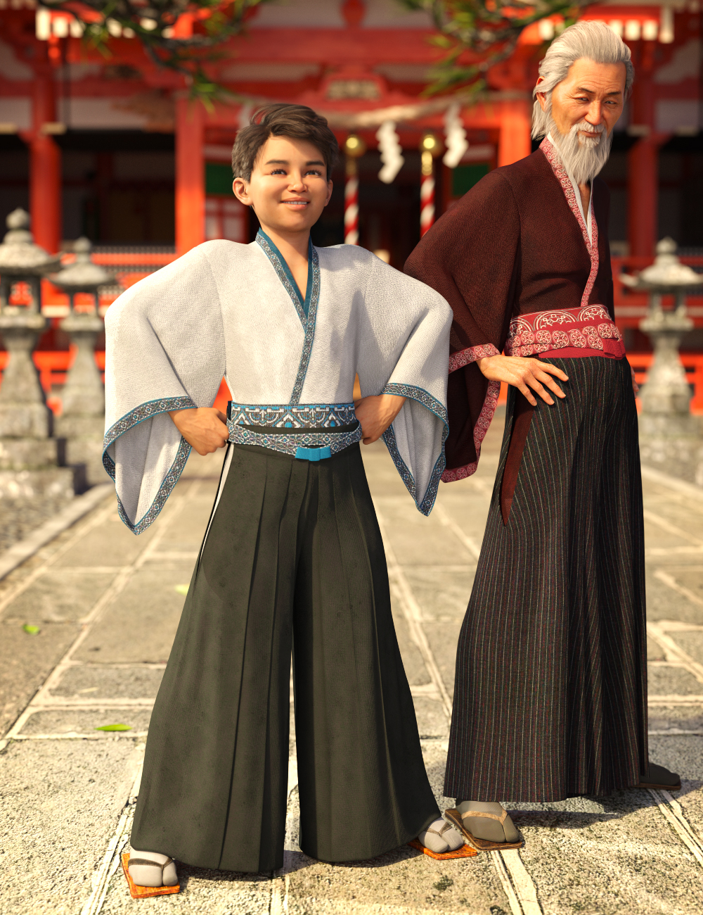 d Force Hakama and Kimono Outfit