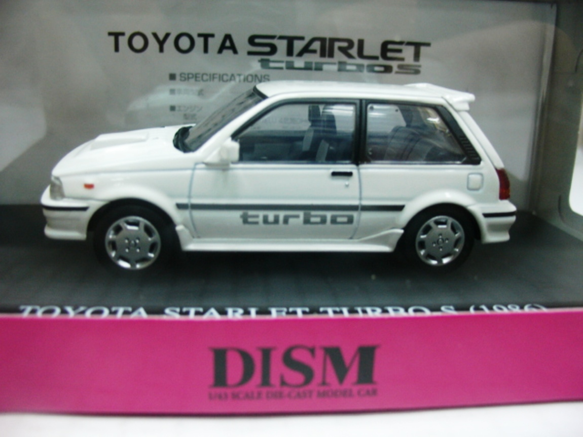 WOW EXTREMELY RARE Toyota Starlet Turbo-S EP71 RHD 1986 White 1:43
