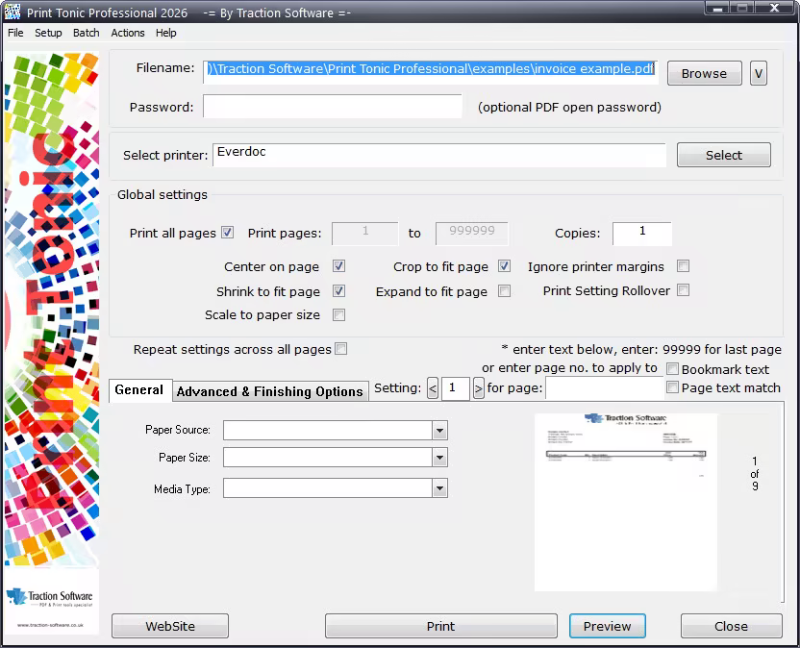 Traction Software Print Tonic Professional 1.06
