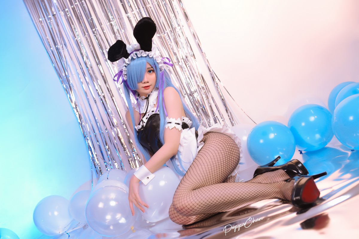 PoppaChan Rem Bunny Cosplay (Re Zero) – 37 Photos 12 Videos 489MB插图