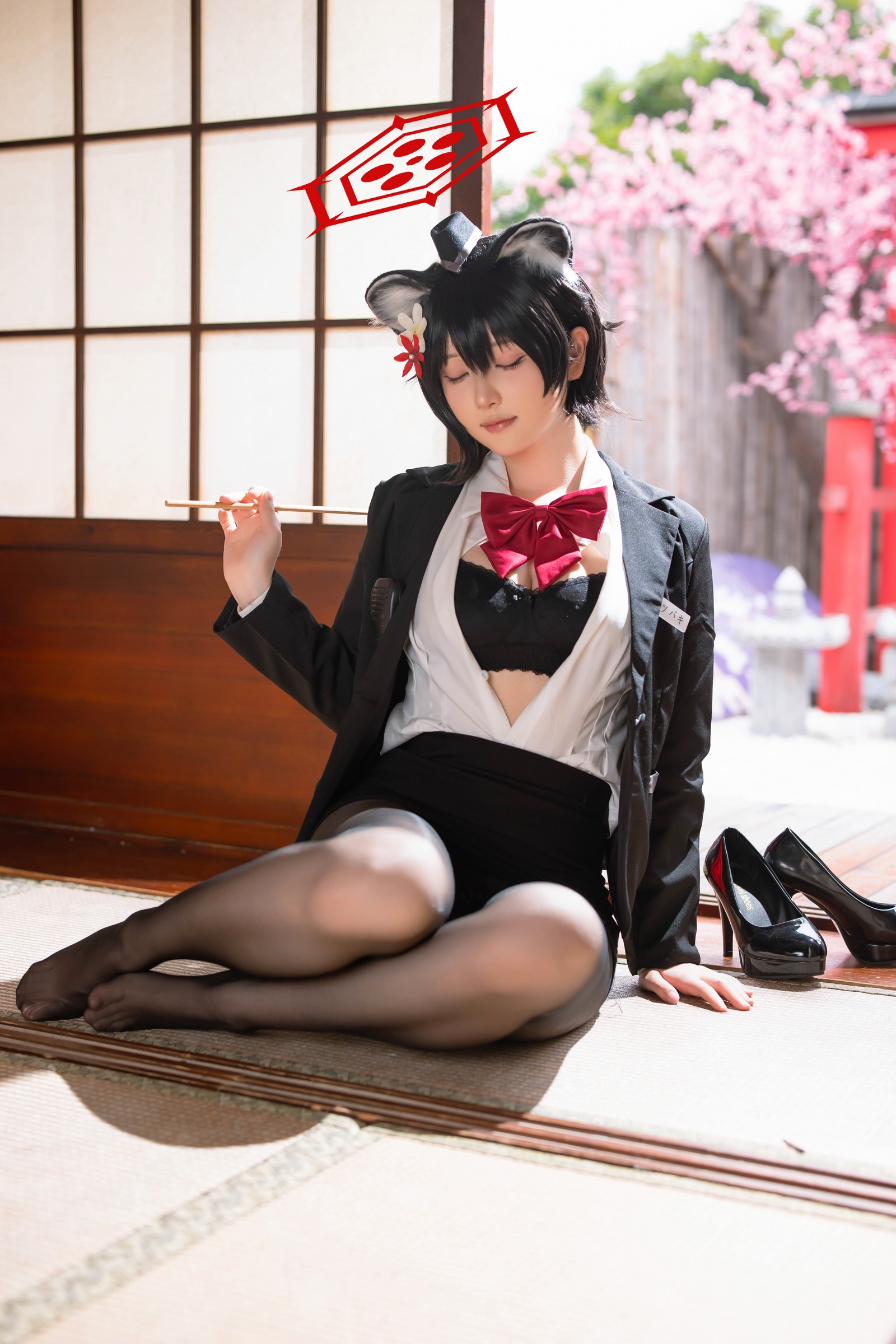 屿鱼 Yuyu 蔚蓝档案 春日椿 导游主题 Cosplay 写真集（55P｜156MB）插图2