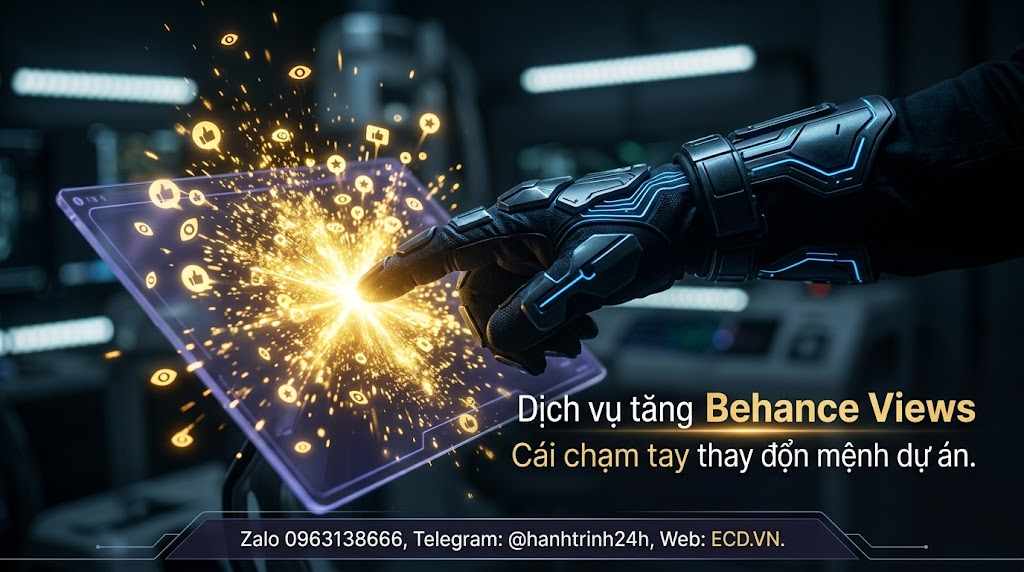 tăng behance views real cho creative