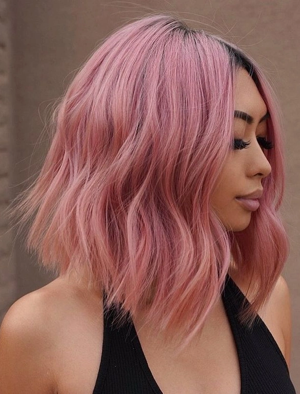 Strawberry hair with dark roots