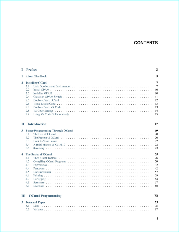 OCaml Programming Correct + Efficient + Beautiful (2025) (Michael R. Clarkson et al.)