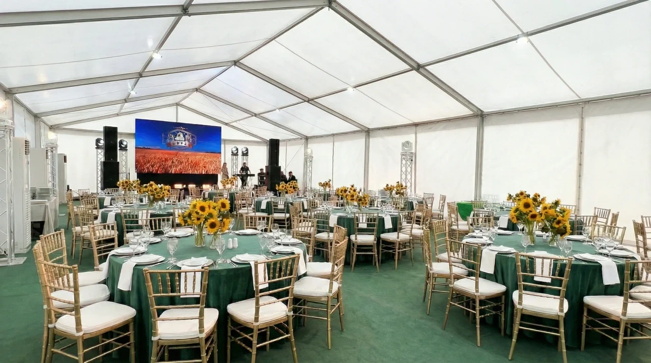 Шатер двухскатный 10х20 метров