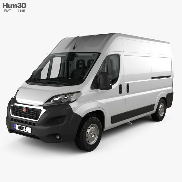 fiat ducato panel van l2h2 with hq interior 2014 3d model max o