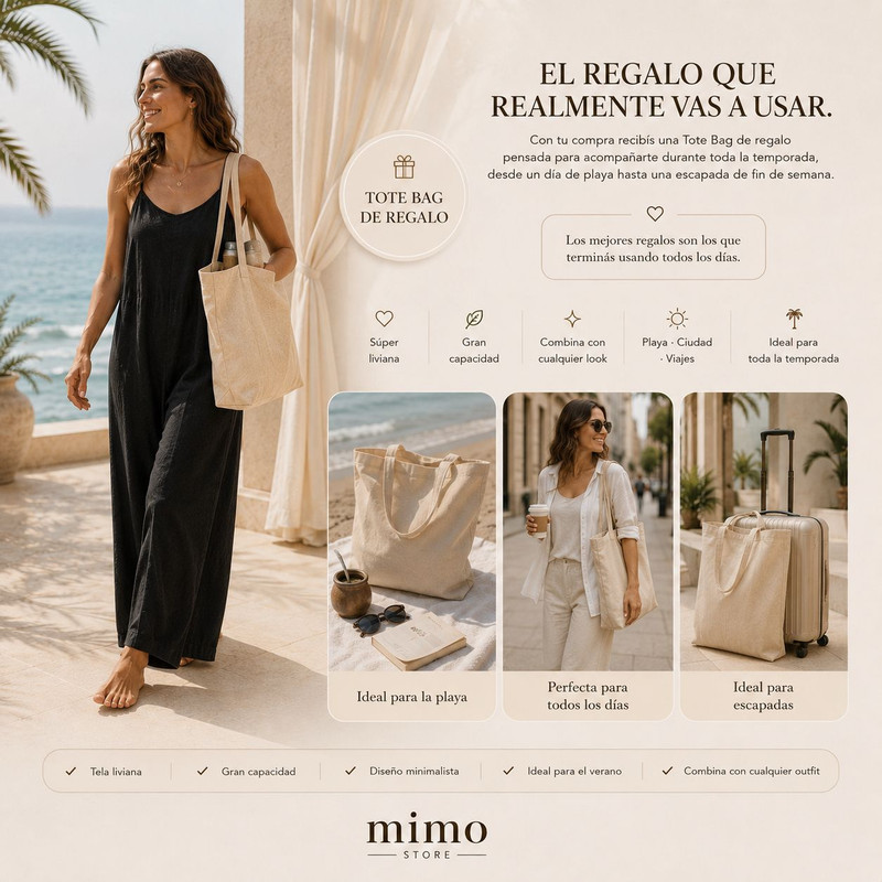 Jardinero de lino detalle MIMO