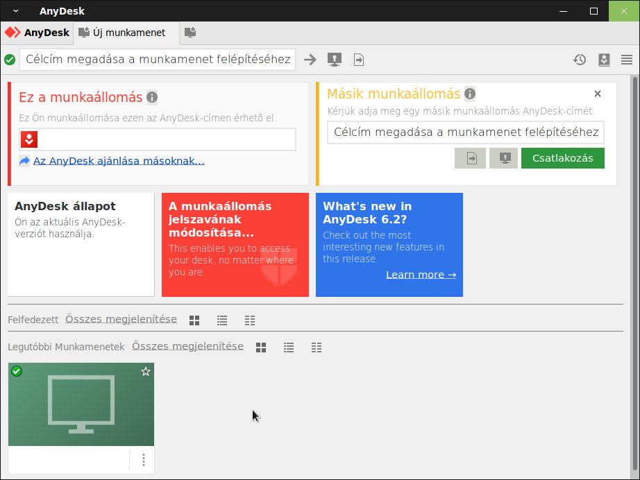 AnyDesk távoli asztal alkalmazás | Linux Mint Magyar Közösség