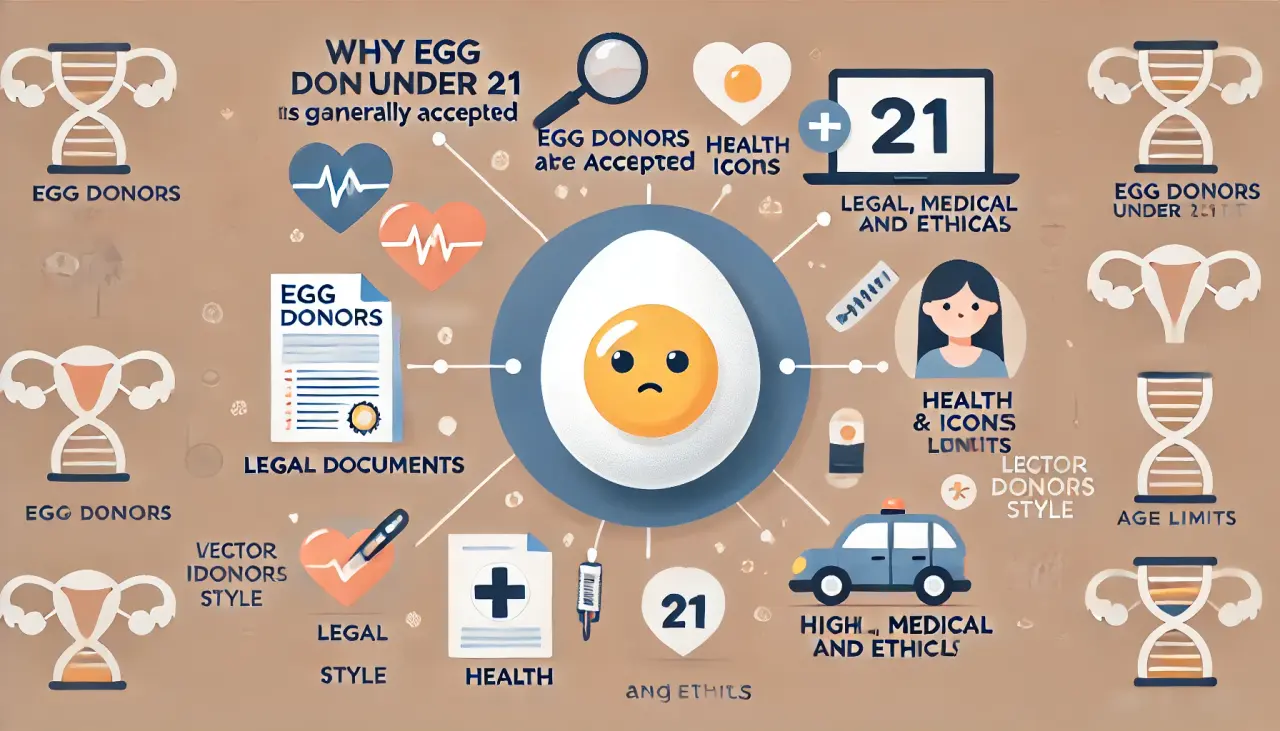 Risks of using egg donors under 21, including legal and medical concerns.