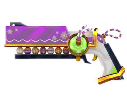 purple ornament gun